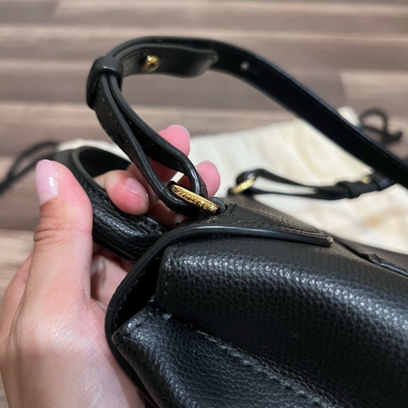 Polene Numero Un Nano Black Textured Leather Women's Crossbody Bag - Picture 8 of 16